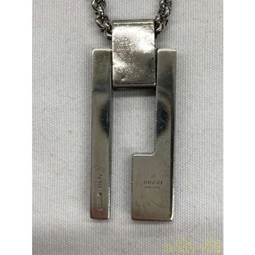 Collana con placca logo GUCCI G AG925 Giappone