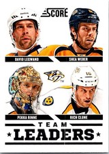 2013-14 Score #566 David Legwand / Pekka Rinne / Richard Clune / Shea Weber TL