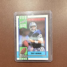 Topps 1989 Troy Aikman Dallas Cowboys #3 Record Breaker Rookie Insert Card. rookie card picture