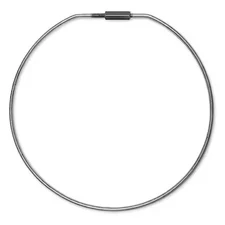 Lucky Line 7961 Split Key Ring, Gray, Steel, Threaded, Galvanized