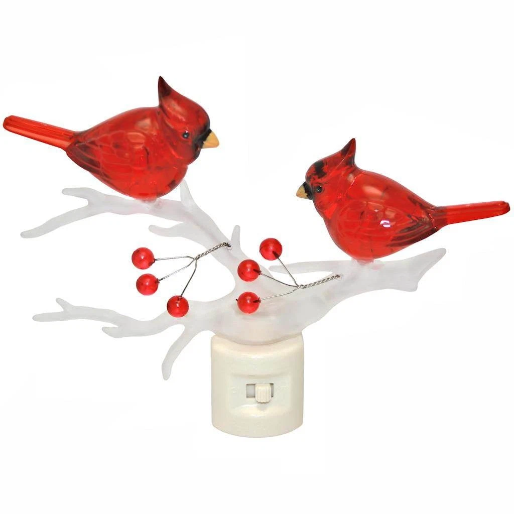 Roman Cardinals on Branch Night Light - Thumbnail 3