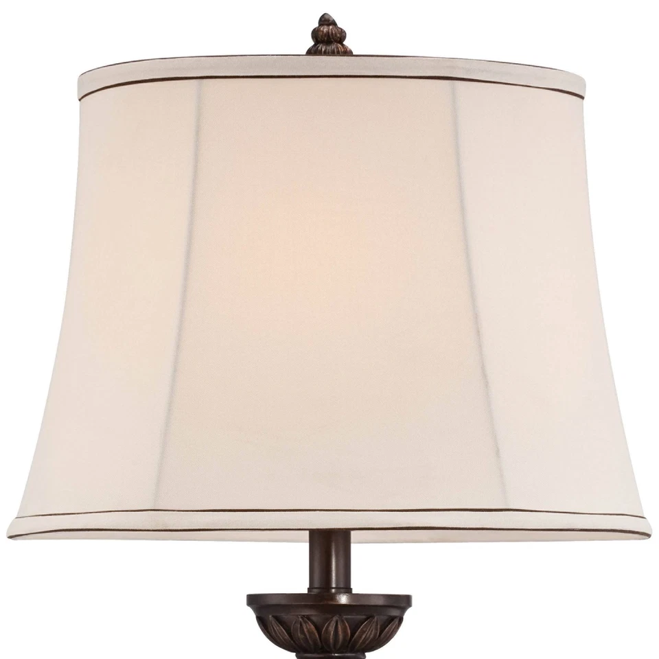 Lámpara de mesa tradicional Mulholland 30" de alto bronce marmoleada con atenuador dormitorio Foto 3 de 4