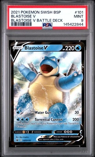 2021 POKEMON SWSH BLACK STAR PROMO BLASTOISE V BATTLE DECK BLASTOISE V PSA 9