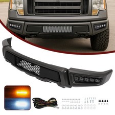 Steel Raptor Style Front Bumper W Led Lights For Ford F-150 F150 2009 10-2014