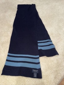 mens AMERICAN EAGLE KNIT winter SCARF BLUES 60 X 10 super condition!
