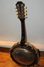 The Bacon Orchestra #1  Banjo Mandolin Wilmot Wood Resonator And Case #5032 Star