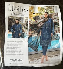 Sana Safinaz Not Etoiles brand Embroidered Luxury Lawn 3pc Size large