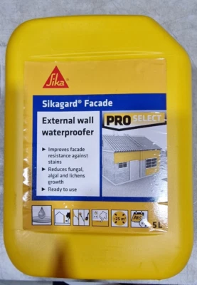 4 x Sikagard Facade PRO Clear Masonry Waterproofer 5L Jerry can