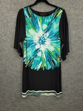 Fenn Wright Manson Shift Dress Womens 6 Knee Length 3/4 Sleeve Art to Wear Black