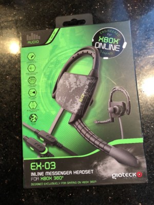 Gioteck EX-03 Black Ear-Hook Headsets for Multi-Platform Xbox 360 Sealed New