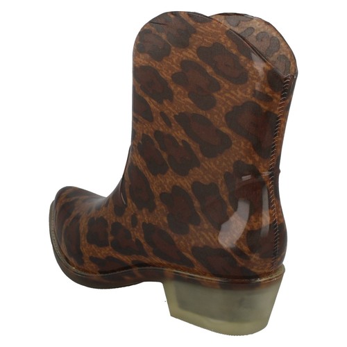 Spot On X1220 Ladies PVC Pull on Cowboy Style Ankle Wellies Festivals - Picture 12 of 42