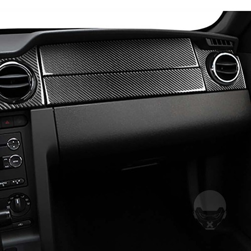 17Pcs For Ford Mustang 2005-2009 Carbon Fiber Interior Trim Dashboard Cover - Picture 7 of 10