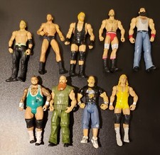 WWE AEW Figures Lot Of 9 Wrestlers John Cena Mr. Perfect Brodie Lee