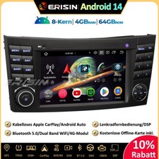 8-Kern DAB+ Android 14 Autoradio GPS DTV CarPlay Mercedes E/CLS Klasse W211 W219 8-Kern DAB+ Android 14 Autoradio GPS DTV CarPlay Mercedes E/CLS Klasse W211 W219