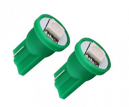 2 Pcs Green T10 192 194 W5W 168 1 SMD Wedge 5050 LED Dome License Light bulb - Picture 3 of 4