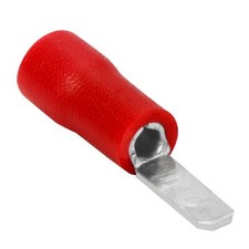 25 Vinyl Quick Disconnect Terminal Crimp Connector Male Red 22-18 AWG GA 0.110"