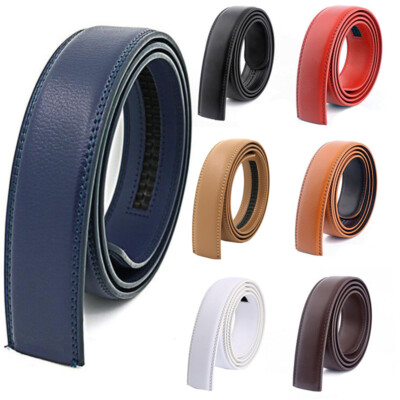 3.5cm Luxury Men's Automatic Buckle Belt Strap Leather Ratchet Strap Jeans Gift
