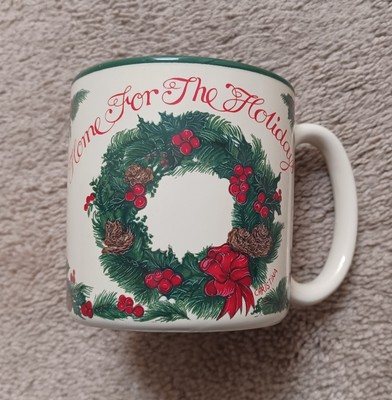 1990~COFFEE MUG~Creative Concepts~HOME FOR THE HOLIDAYS - Signed by Artist NWOT