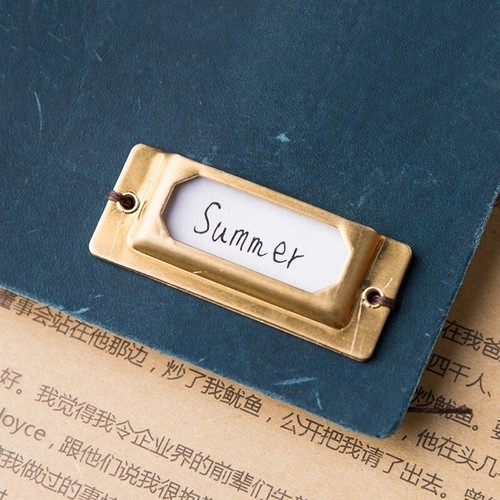 Vintage Copper Brass Brand Name Label Plate Metal Bookmarks Index Planner Label - Picture 12 of 24