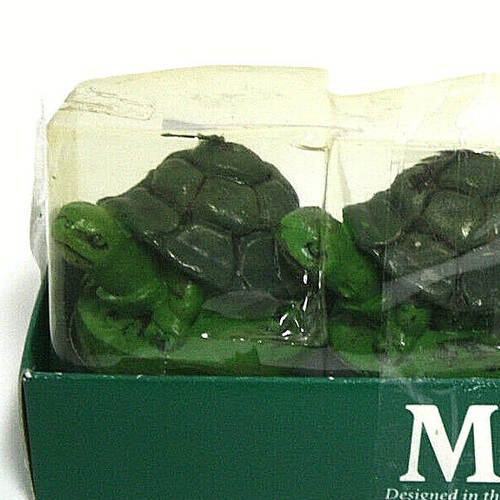 Midwest of Cannon Falls Set of 4 Turtle Tortoise Candles Tea Lights Green - Picture 2 of 3