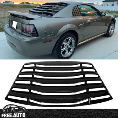 Rear Window Louver Fits 99-04 Ford Mustang IKON Style Gloss Black Shade Cover