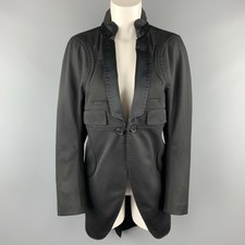 Undercover Size M Black Wool Satin Shawl Collar Tuxedo Coat