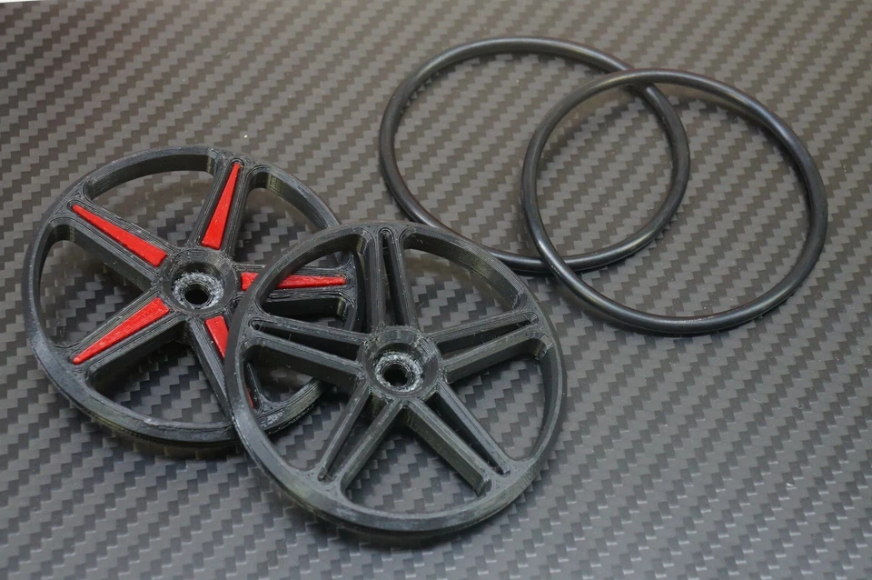 Rueda de carreras de arrastre delantero delgado AJC Mods Skineez 2,9" para camión de corte Traxxas C10 5 Foto 3 de 4