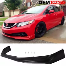 Fits 13-15 Honda Civic Sedan Ikon Style Front Bumper Lip Splitter PU(Usdm Model)