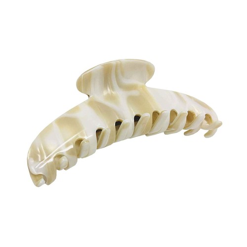 French Amie Contour Large 4 ¾” Celluloid Handmade Jaw Hair Claw Clip for Women - Picture 28 of 30
