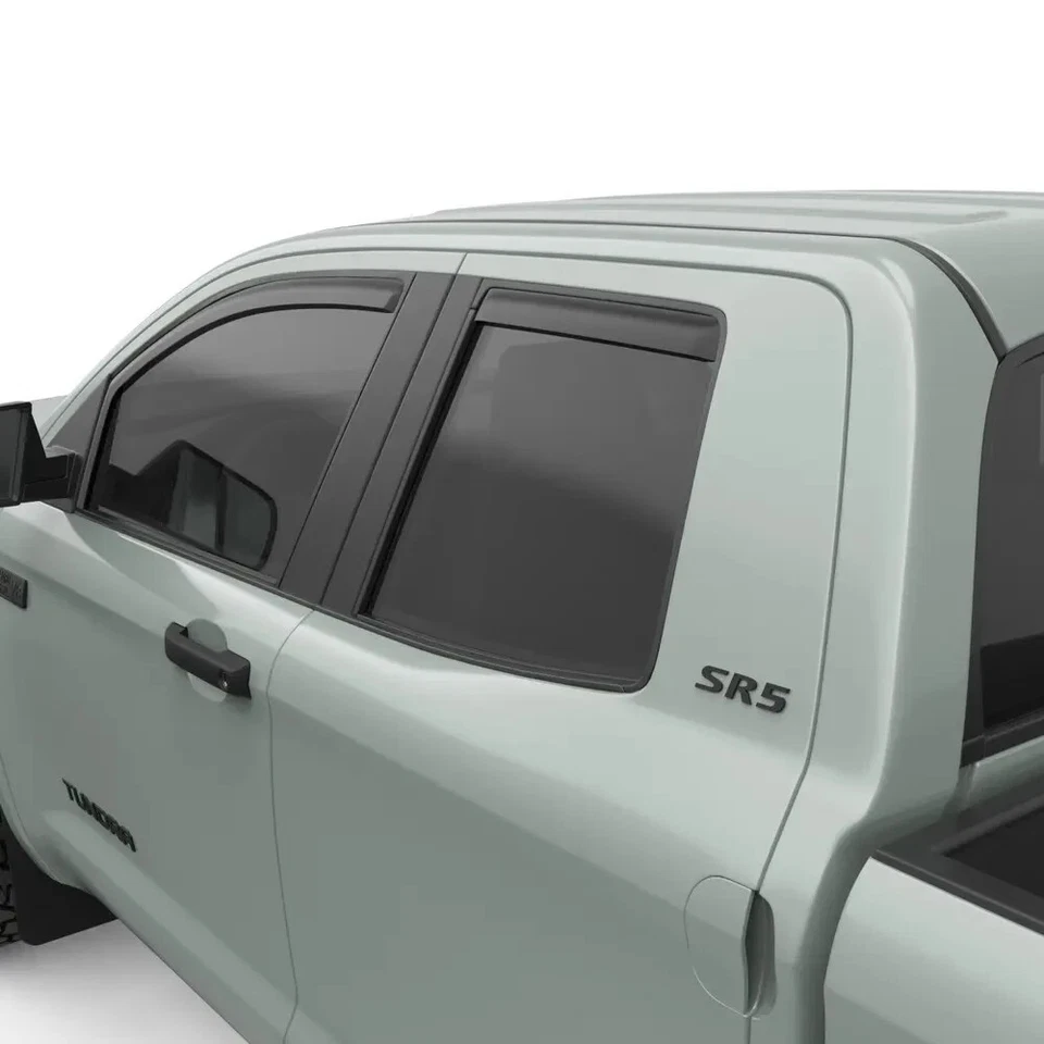 EGR Matte Black In-Channel Rain Guards for 2007-2021 Toyota Tundra Double Cab - Image 2 of 4