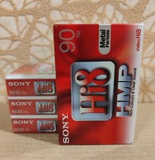 Video Cassette Sony Hi8 HMP 90 PAL P5-90HMP3 Metal Particle 4pcs NEW  