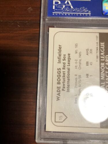 1981 Wade Boggs TCMA Autograph - Picture 7 of 8