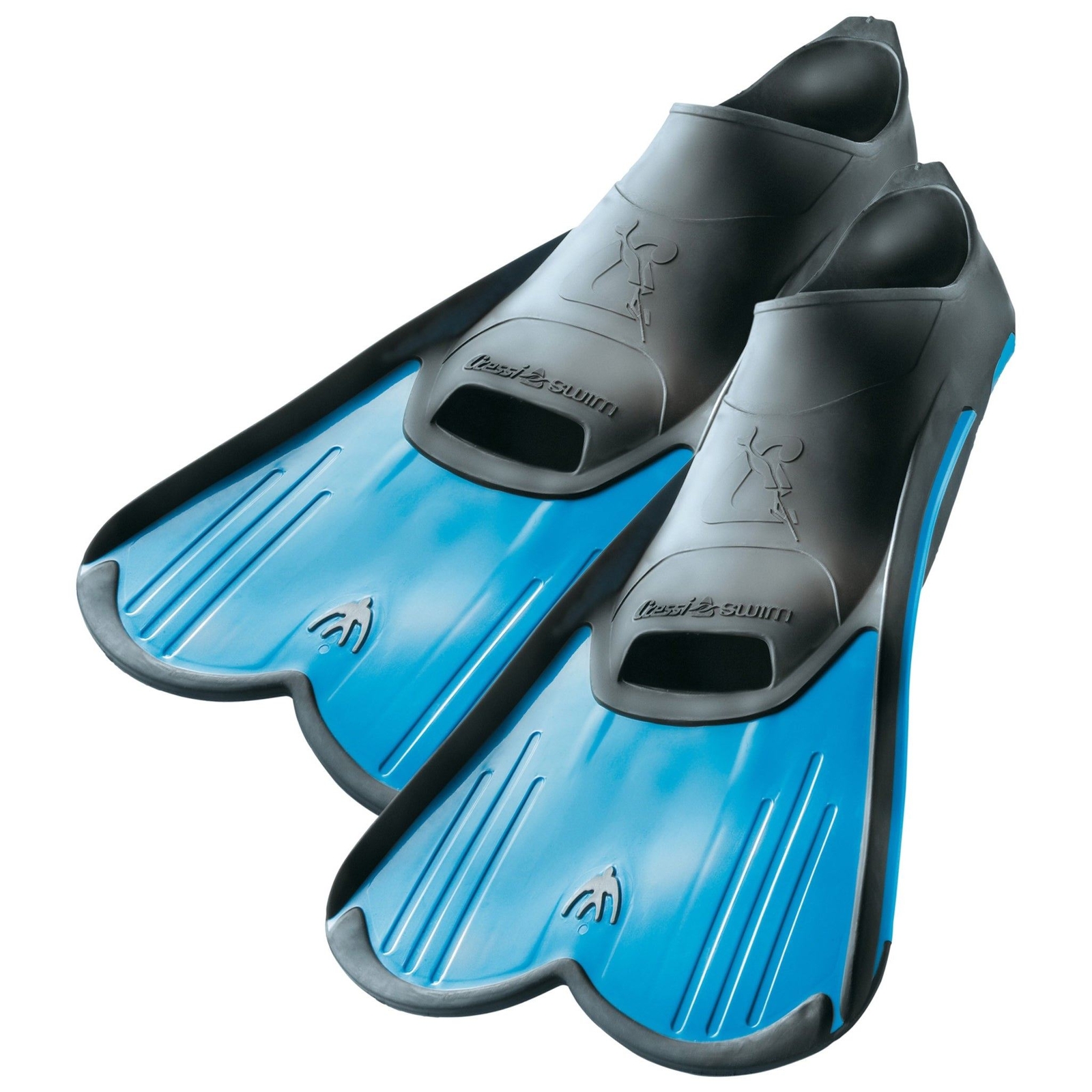 Cressi Light Swimming Training Fins - Blue / 33-34