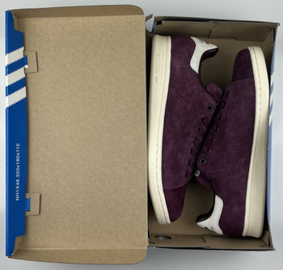 adidas Originals Mens Stan Smith Maroon Shaggy Suede 2016 S82247 Size 9 NIB DS