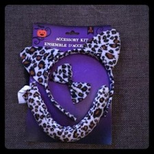 Leopard Kitty ears headband 3 piece set - new 