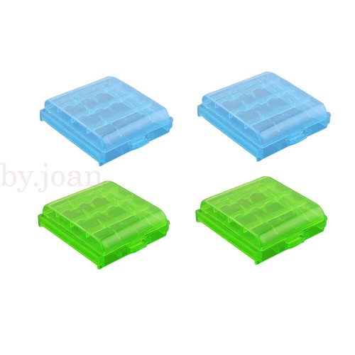 4/8x AA AAA Battery Batteries Storage Case Clear Holder Box Hard Plastic 5 Grid - Picture 11 of 15