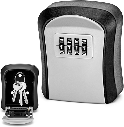 Milifox Key Lock Box Wall Mounted, 4-Digit Combination Key Box for Outside, W... - Picture 2 of 12