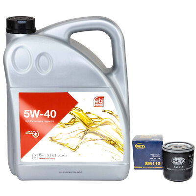 Motoröl Set 5W-40 5 Liter + Ölfilter SM 110 für Alfa Romeo 156 Sportwagon