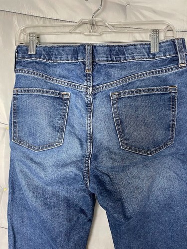 Lot of 2 Pair Old Navy Jeans Boys 14 Plus Blue Built in Tough Dark Wash Straight - Picture 6 of 11
