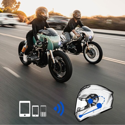 *Motorbike Headphones Wireless Bluetooth Motorcycle Helmet Headset Speaker - Picture 3 of 20