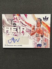 ALONDES WILLIAMS 2022-23 Court Kings HEIR APPARENT PURPLE AUTOGRAPH Rookie /49