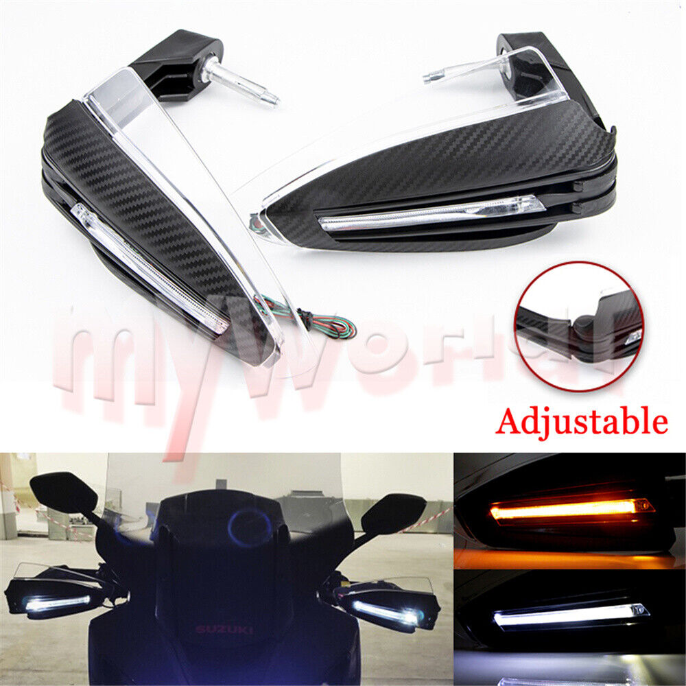 LED Hand Guards Handlebar Protector Light Fit For Vulcan Versys Ninja 650  ZX ZZR