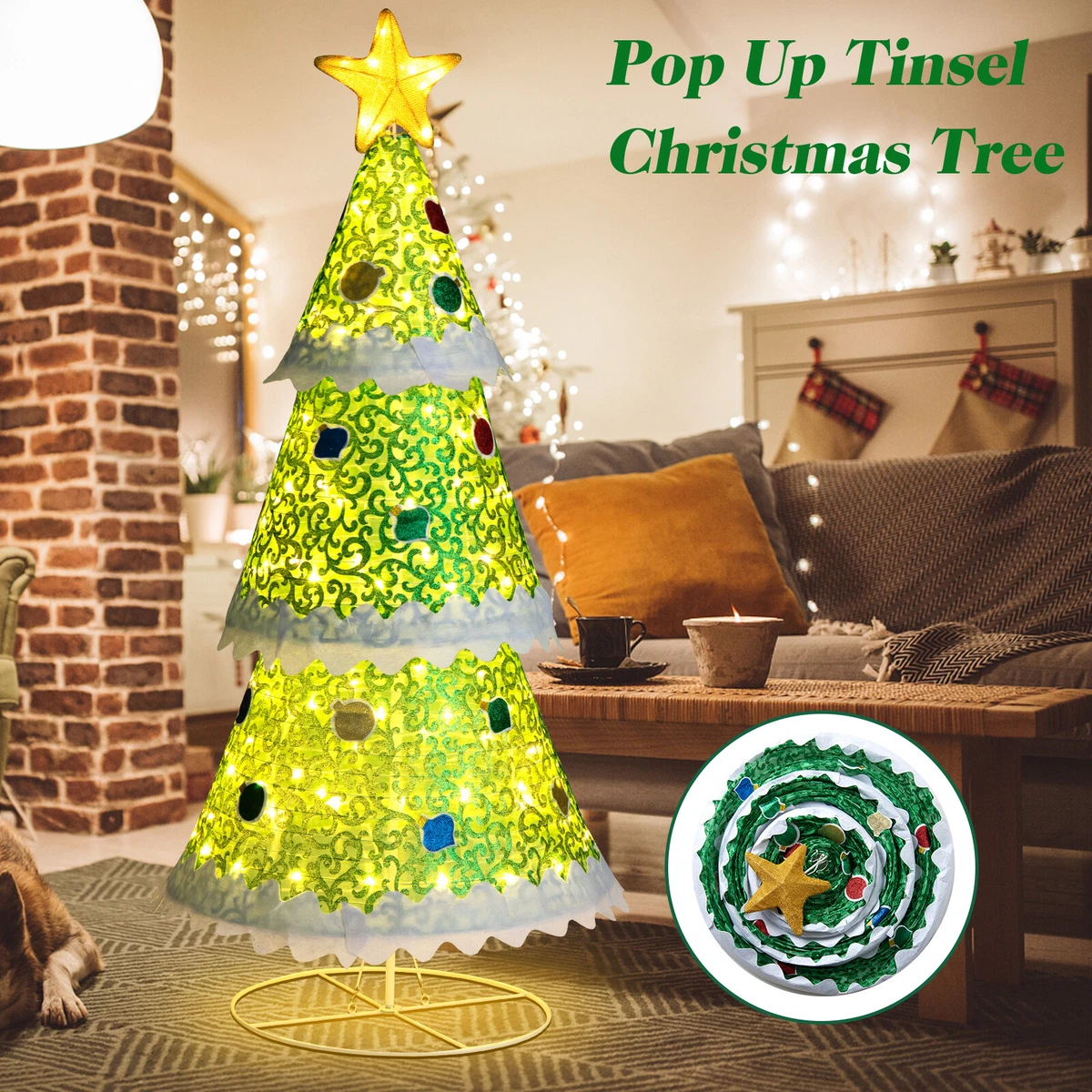 Collapsible christmas sale tree with lights