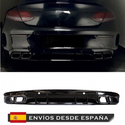 Diffusor Escapes für Mercedes Klasse C C205 A205 Coupe Cabrio C63 All Black 14