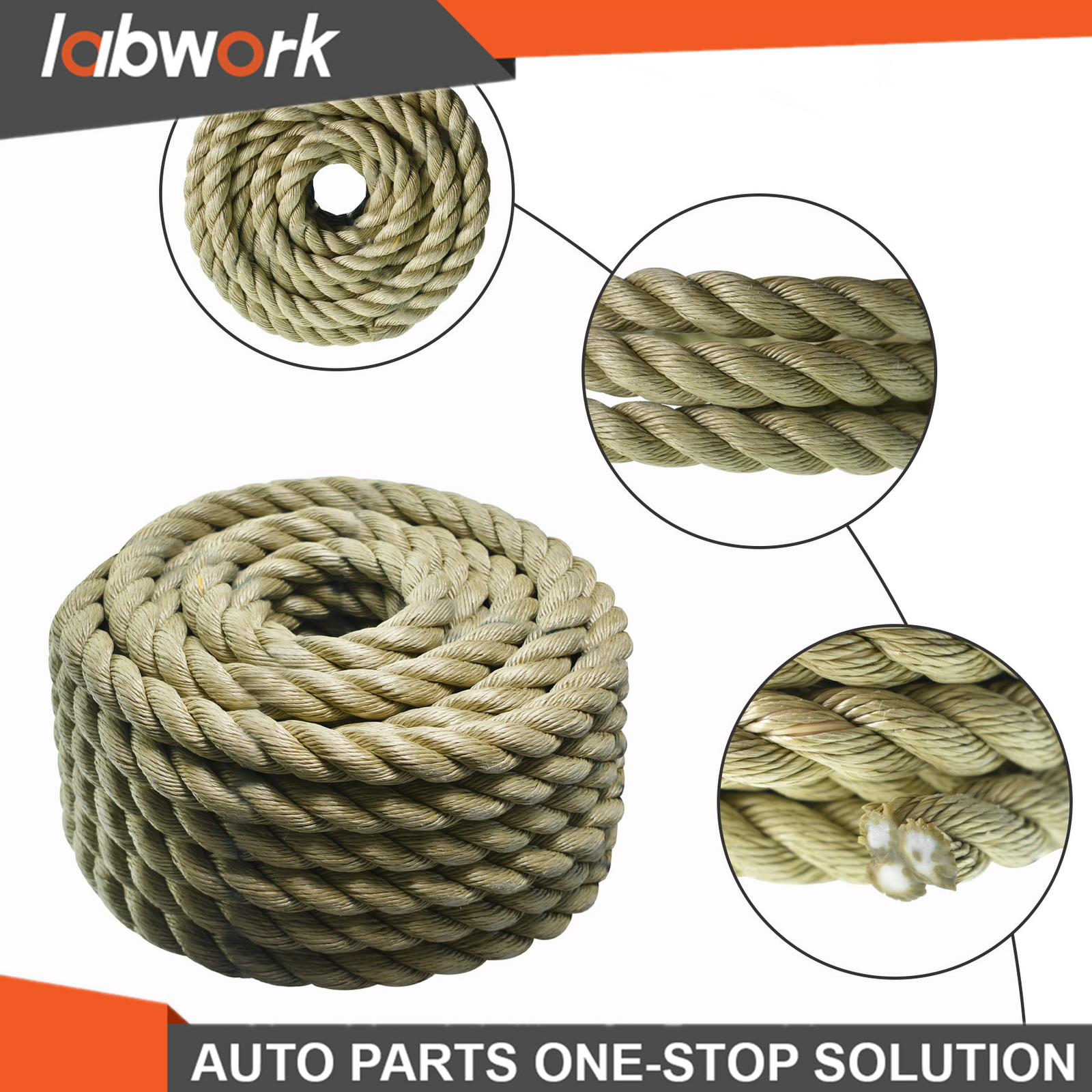 Labwork 3 Strand Twisted Rope PP Manila Rope Arborist Bull Rope Rope | eBay