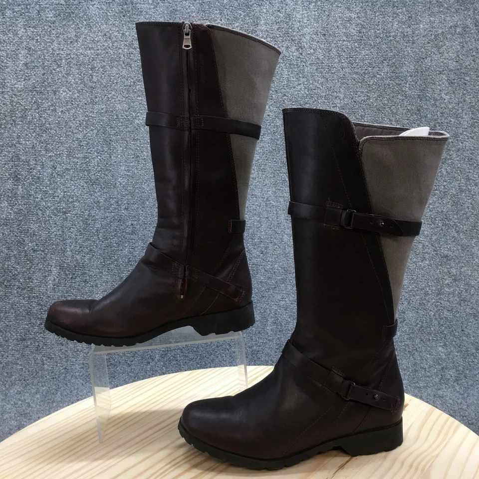 Botas Teva para mujer 7,5 De La Viña altas para montar marrón media pantorrilla confort KSN 1005937 Foto 3 de 4