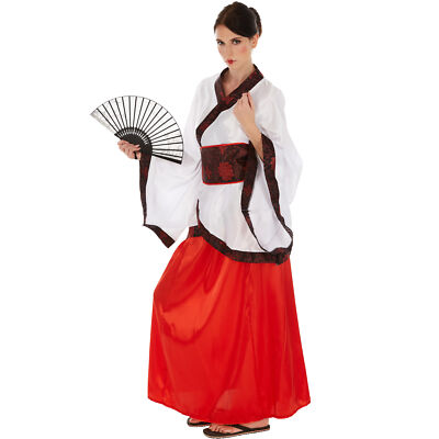 Asiatin Kostüm Frauen Karneval Fasching Halloween Asien Japan China Kimono 