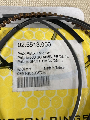 Pro-X Piston Ring Set STD 92.00mm Sportsman 500 scrambler ranger 03-14 rings - Bild 2 von 9