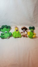 Plush Vegetables Vtg ToyBox 1990's Mushroom Corn Broccoli Celery Friends