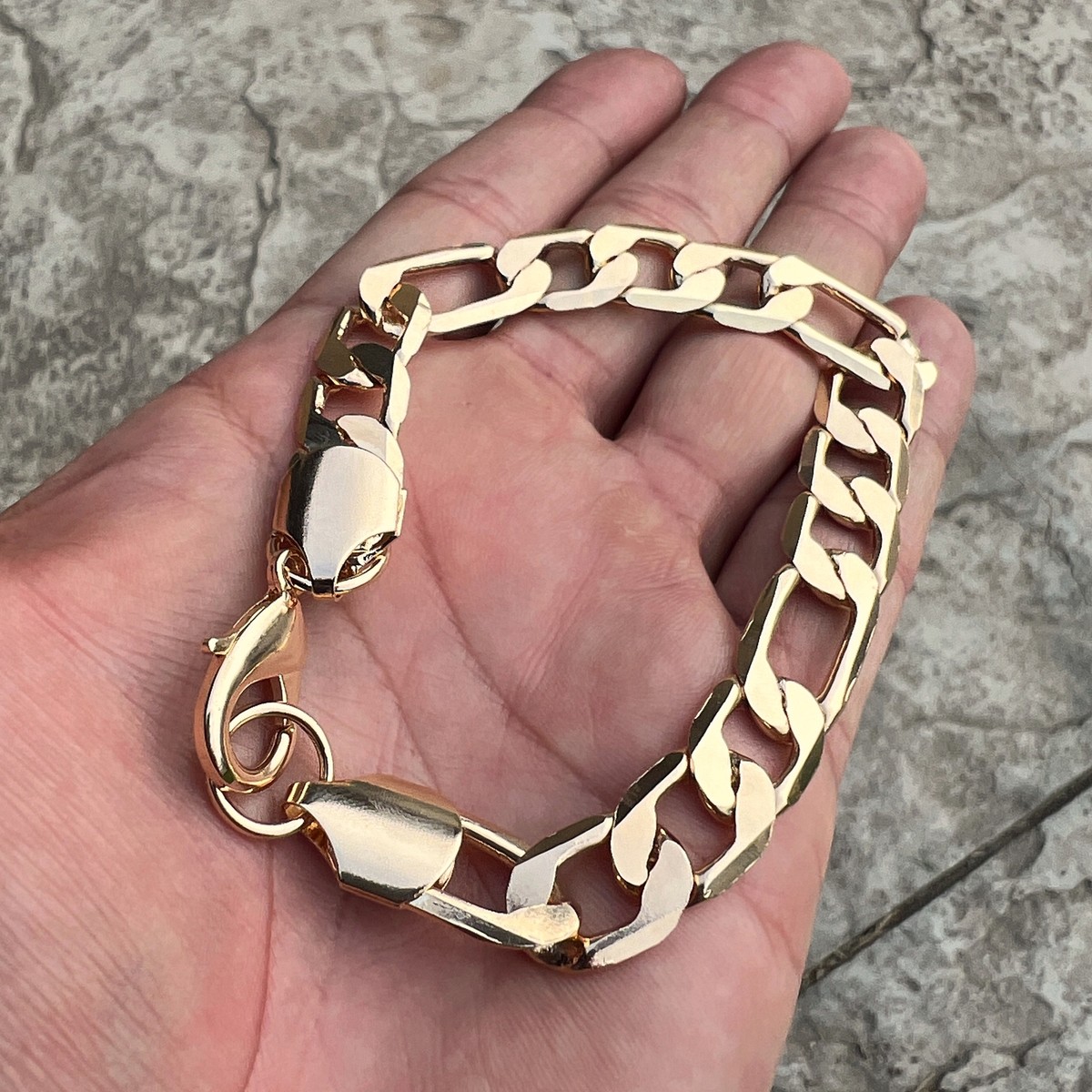 シ*ン様 Figaro Wide Chain Bracelet bad hop s-l1200.jpg
